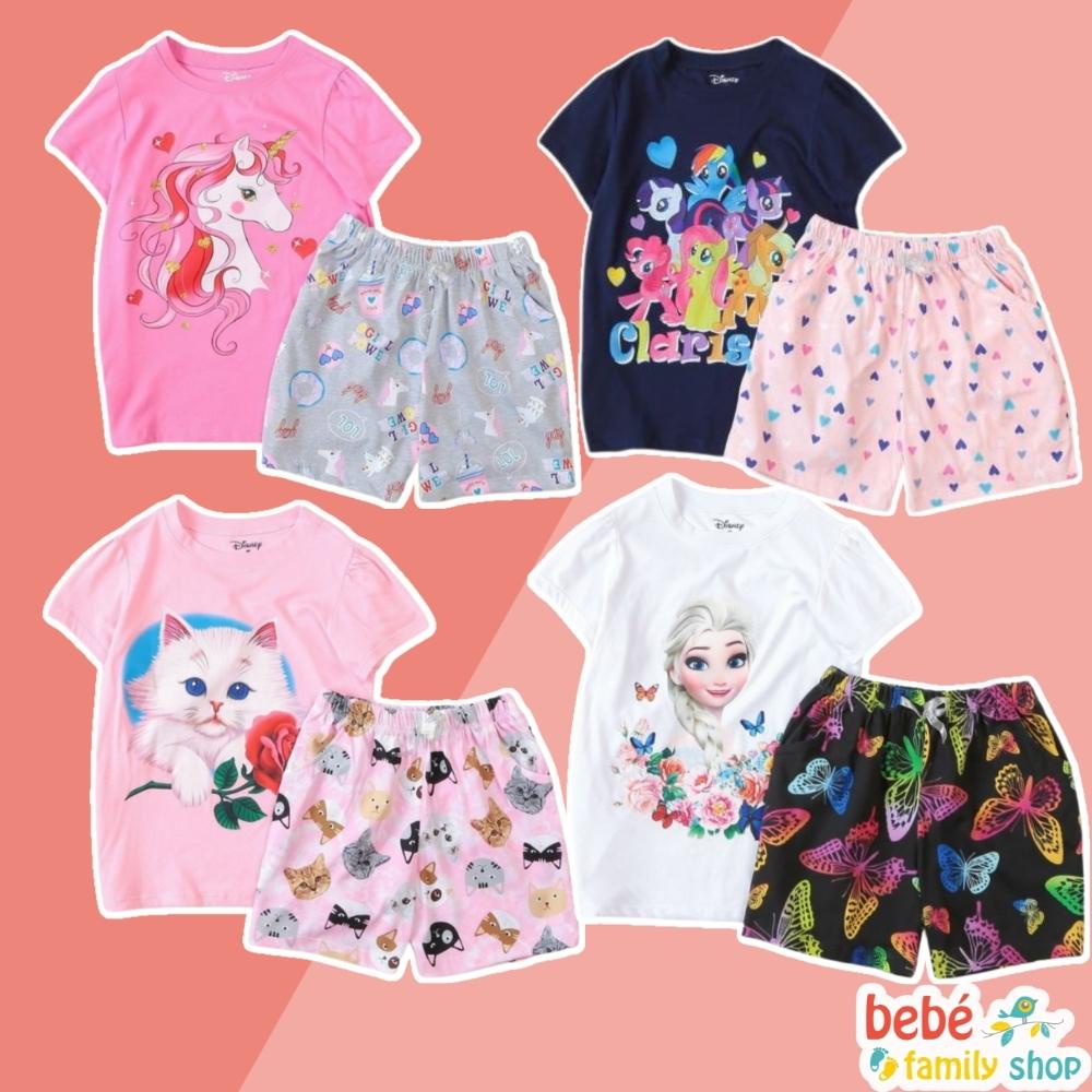 Đồ Bộ quần áo thời trang bé gái size Đại 5 đến 14 tuổi họa tiết Disney Chất thun cotton từ 19 đến 40kg - SGSA