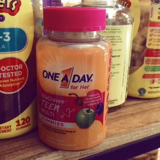 Vitamin One A Day cho teen nữ One A Day for Her Vitacraves 60 Gummies
