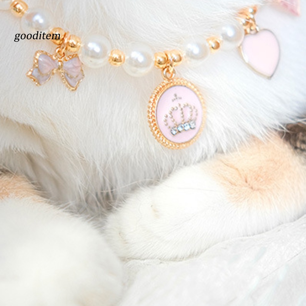 Vòng cổ Mặt Hình Mèo Trang Trí Tinh Tế Dễ Thương Cho Thú Cưng