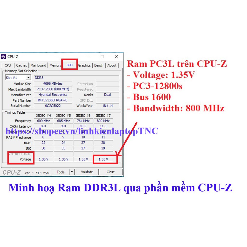 RAM Laptop 4Gb DDR3 cũ tháo máy BUS 1333 1600 (Ram Laptop PC3-4G cũ)