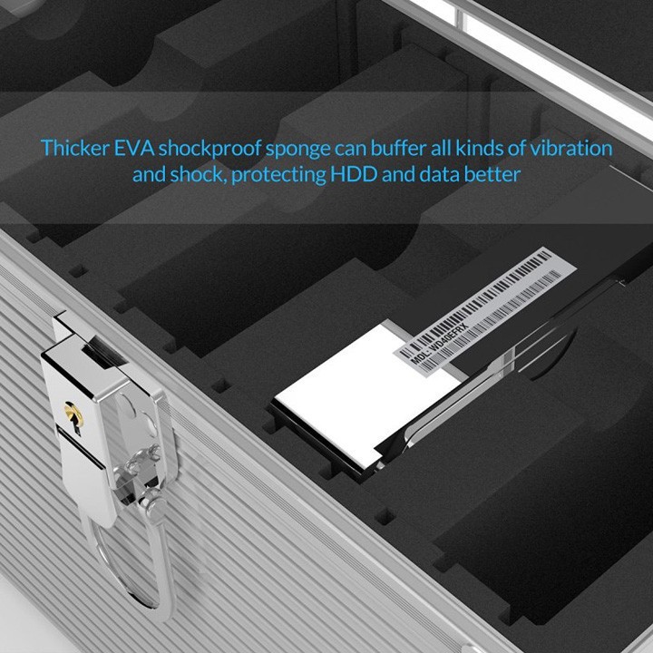 Hộp Bảo Vệ 5/10 Ổ Cứng 3.5 ORICO BSC35-10 vỏ Nhôm chống nước Có Khóa cao cấp chính hãng