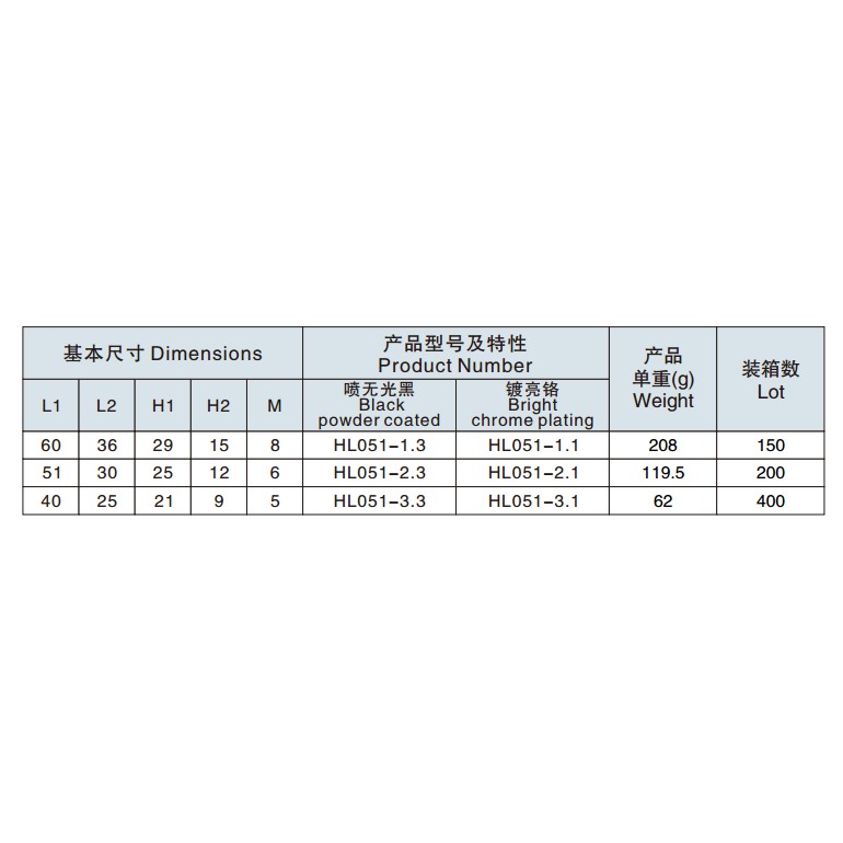 Bản lề tủ điện HL051-1.3, HL051-2.3, HL051-3.3