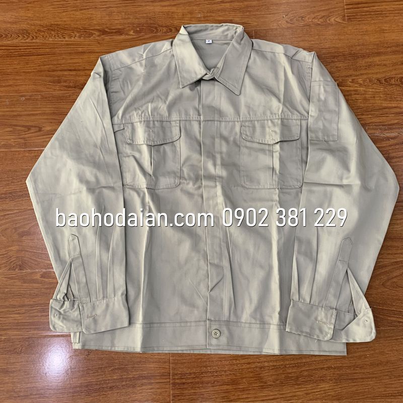 Quần áo kỹ sư, công nhân vải Pangrim túi hộp màu ghi xám - DA01