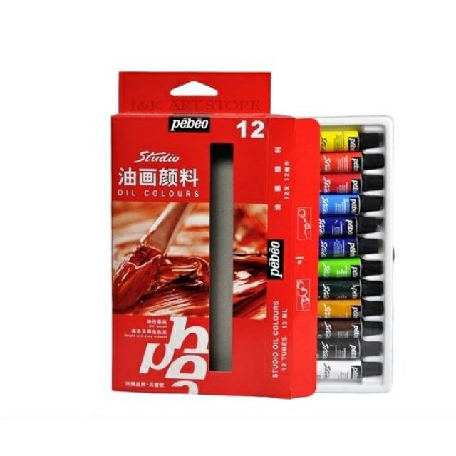 Màu VẼ Acrylic, Sơn Dầu PEBEO Pháp (1vĩ 12màu) nk032