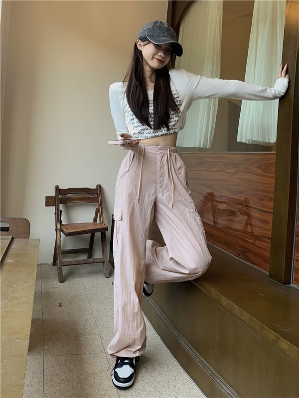 Quần Dài Lưng Cao Ống Rộng Có Dây Rút 54284