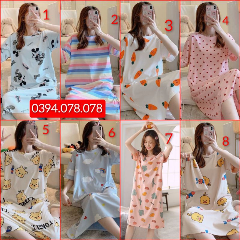 Đầm nữ nhiều họa tiết hàng Quảng Châu