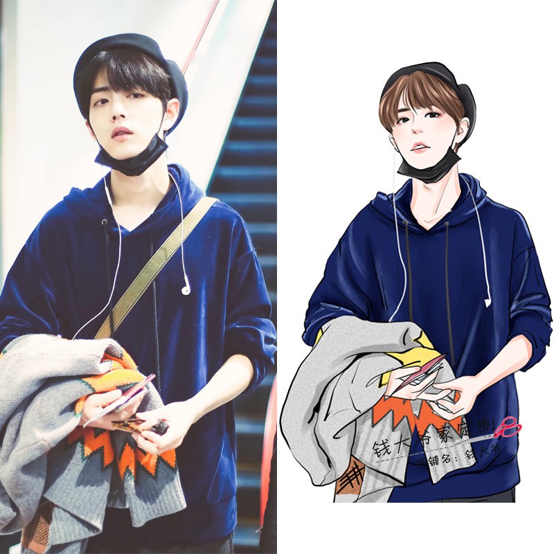 CÓ SẴN SIZE L Áo nhung xanh chùm đầu TIÊU CHIẾN TRẦN TÌNH LỆNH Xiao Zhan The Untamed CÓ ẢNH THẬT ẢNH FEEDBACK AL02