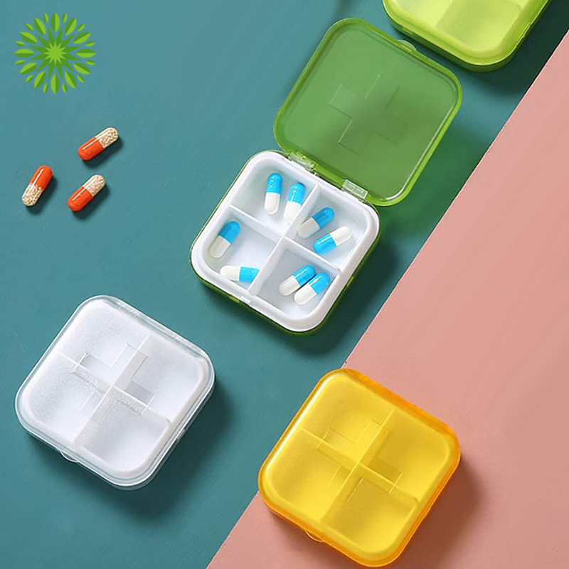 (Hàng Mới Về) Hộp Đựng Thuốc 4 Ngăn Tiện Lợi Khi Đi Du Lịch