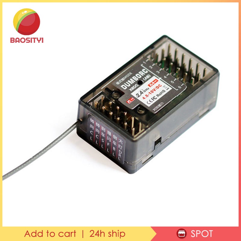 Hệ thống thu tín hiệu radio 2.4G 6 kênh X6DC cho xe điều khiển X4 X5 X6