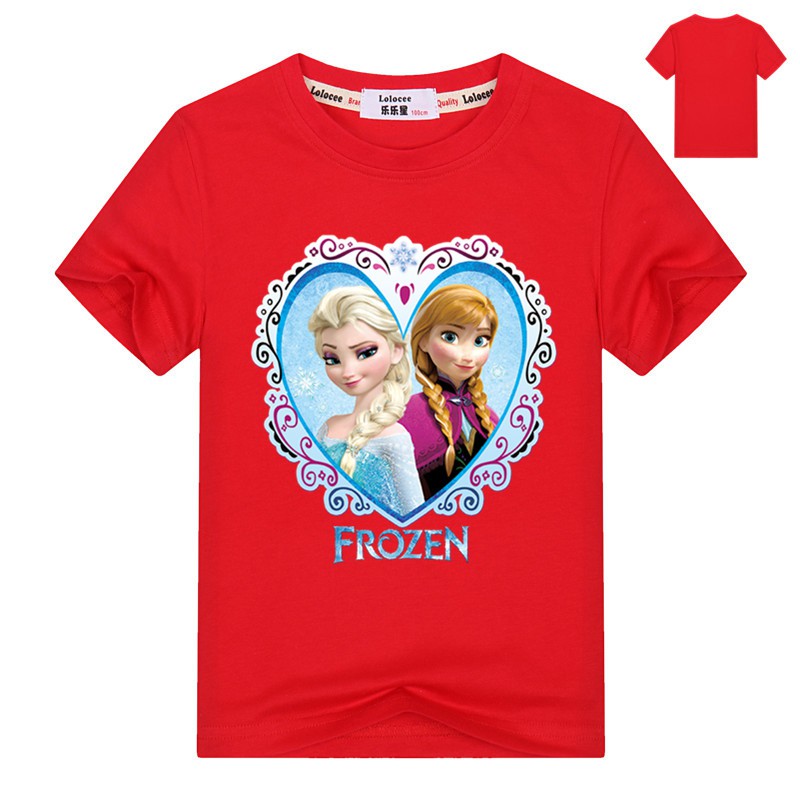 Áo thun Shimmer and shine-cô gái Disney phim hoạt hình t-công chúa mùa hè cô gái ngọn-100% chất liệu cotton