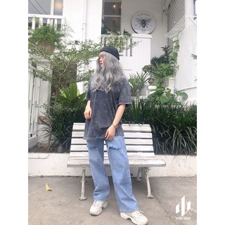 QUẦN JEANS SUÔNG RÁCH GỐI [ảnh thật 100%]