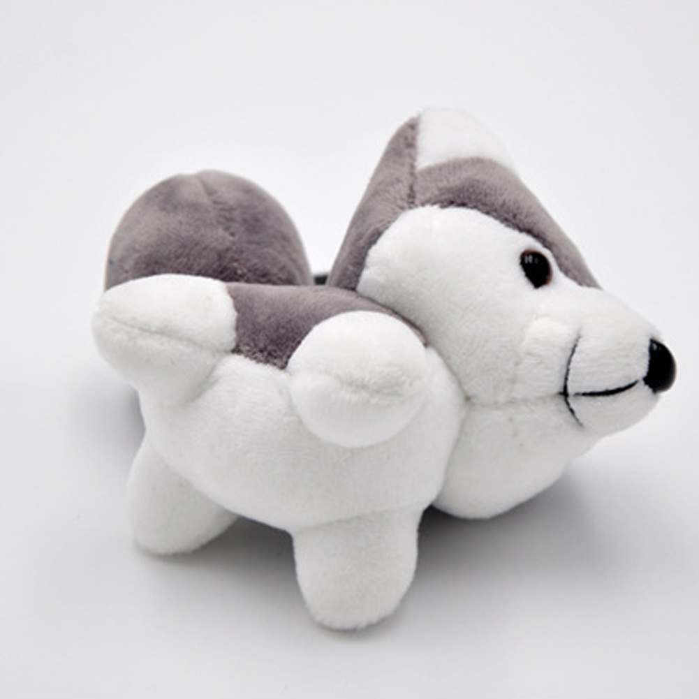 Móc Khóa Hình Chú Chó Husky Nhồi Bông Dễ Thương Giá Đỡ