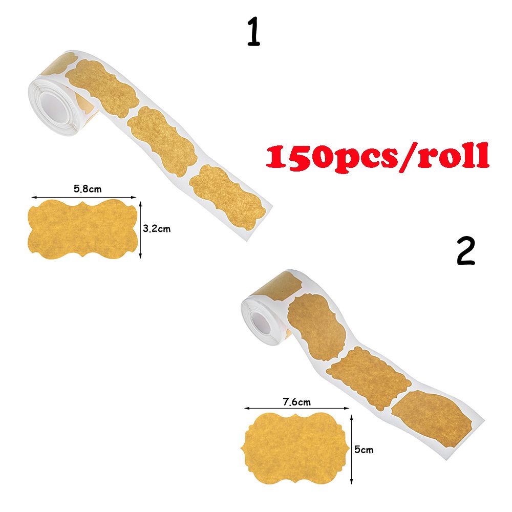 Cuộn 150 miếng nhãn dán chống thấm nước dùng ghi chú cho lọ gia vị nhà bếp tiện dụng