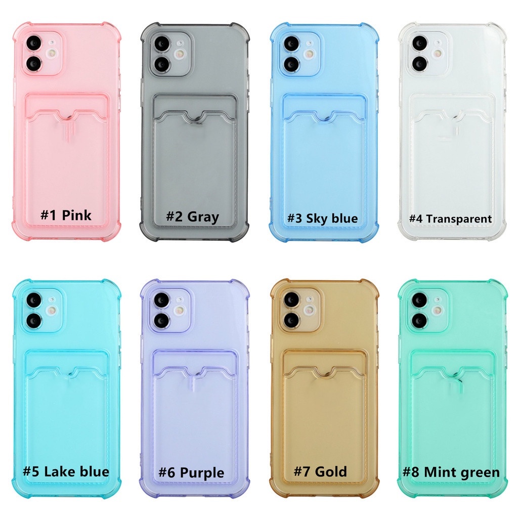 Ốp điện thoại có ngăn đựng thẻ thích hợp iPhone 12 12 Pro Max 7plus 6splus 11 11 Pro Max Xs Xs Max Xr 8plus 6s 7 8 6