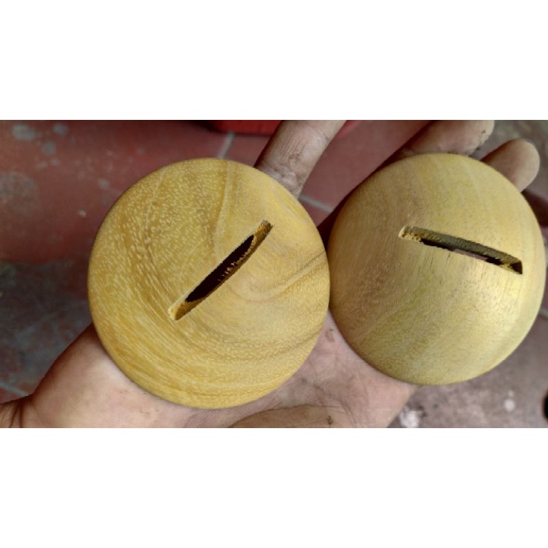 1 đôi] Nắp sáo diều CNC D15-D75 gỗ mít