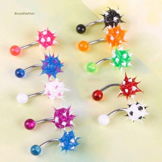 Set 10 khuyên rốn đầu bóng gai cá tính cho nữ