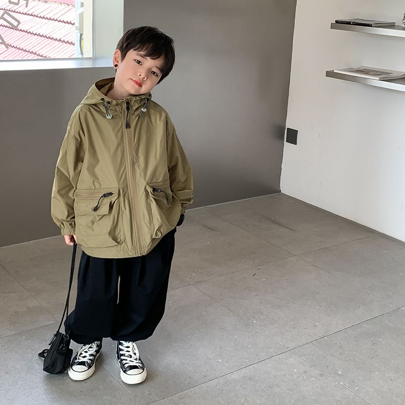 Áo Khoác Có Mũ Trùm Thời Trang Mùa Thu Dành Cho Bé Trai