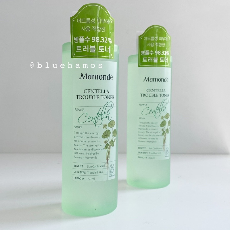 Nước hoa hồng chiết xuất rau má Mamonde centella trouble toner 250ml