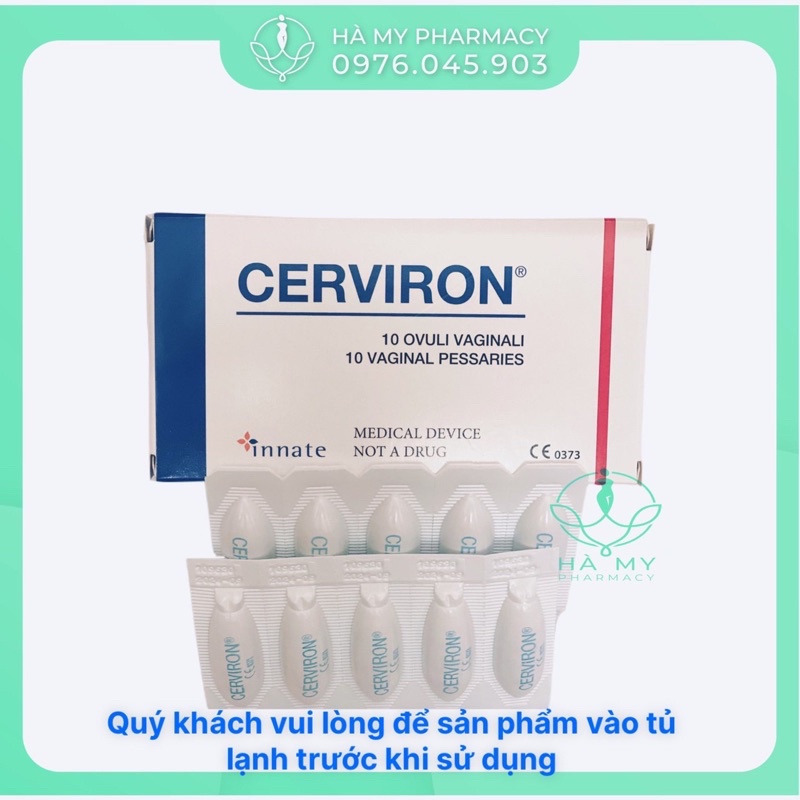 Hàng Có sẵn Date 2025 Hàng nhập khẩu - Hỗ trợ sức khỏe phụ nữ k.e.m Cerviron 10v