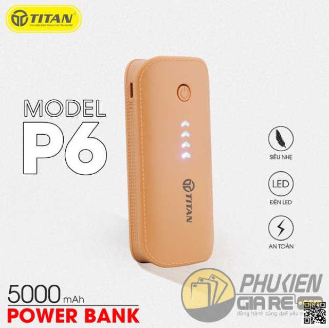 Sạc dự phòng TITAN 5000mAh chính hãng