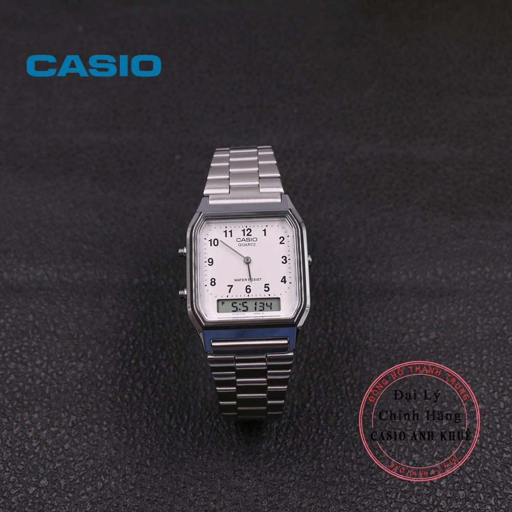 Đồng hồ Unisex Casio Vintage AQ-230A-7BMQ dây kim loại