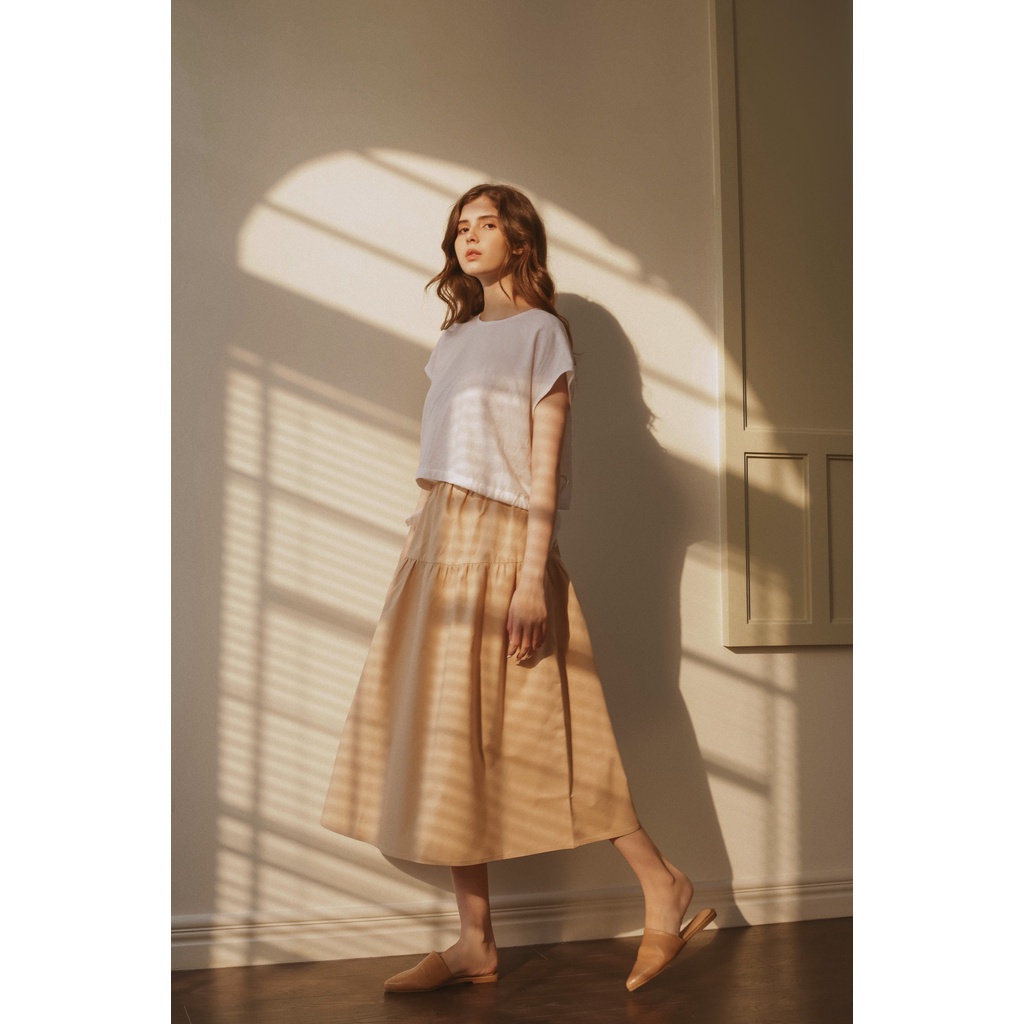 Happy Zoo - Áo crop linen nơ eo ( 2 màu ) | BigBuy360 - bigbuy360.vn