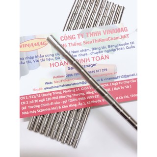 Nam châm viên đất hiếm kích thước D4x6mm ( 10 viên )