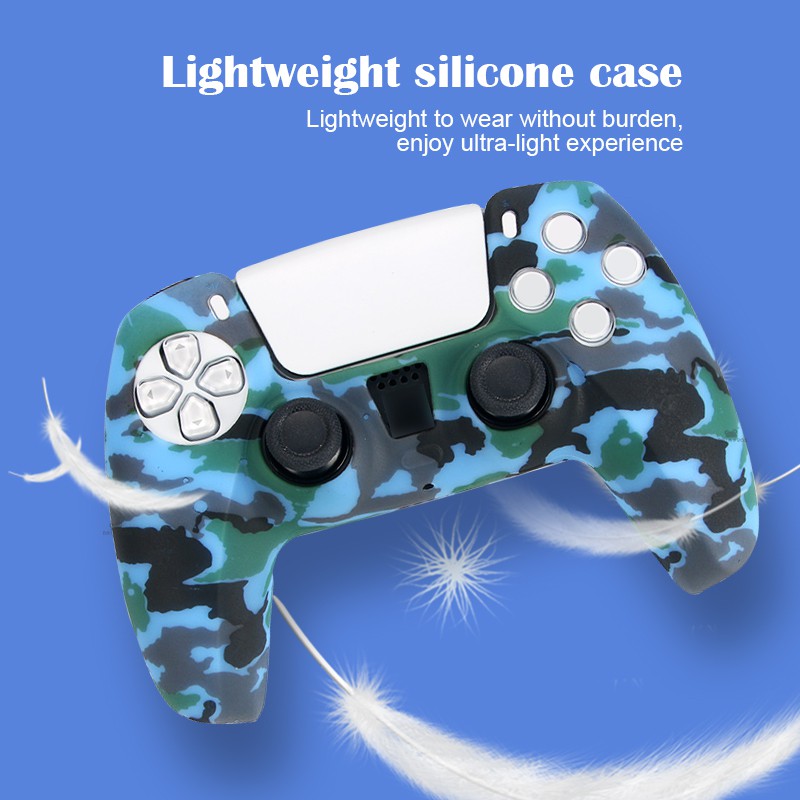 Data frog anti-slip silicone cover skin protection case for playstation 5 controller protection case for ps5 gamepad accessories