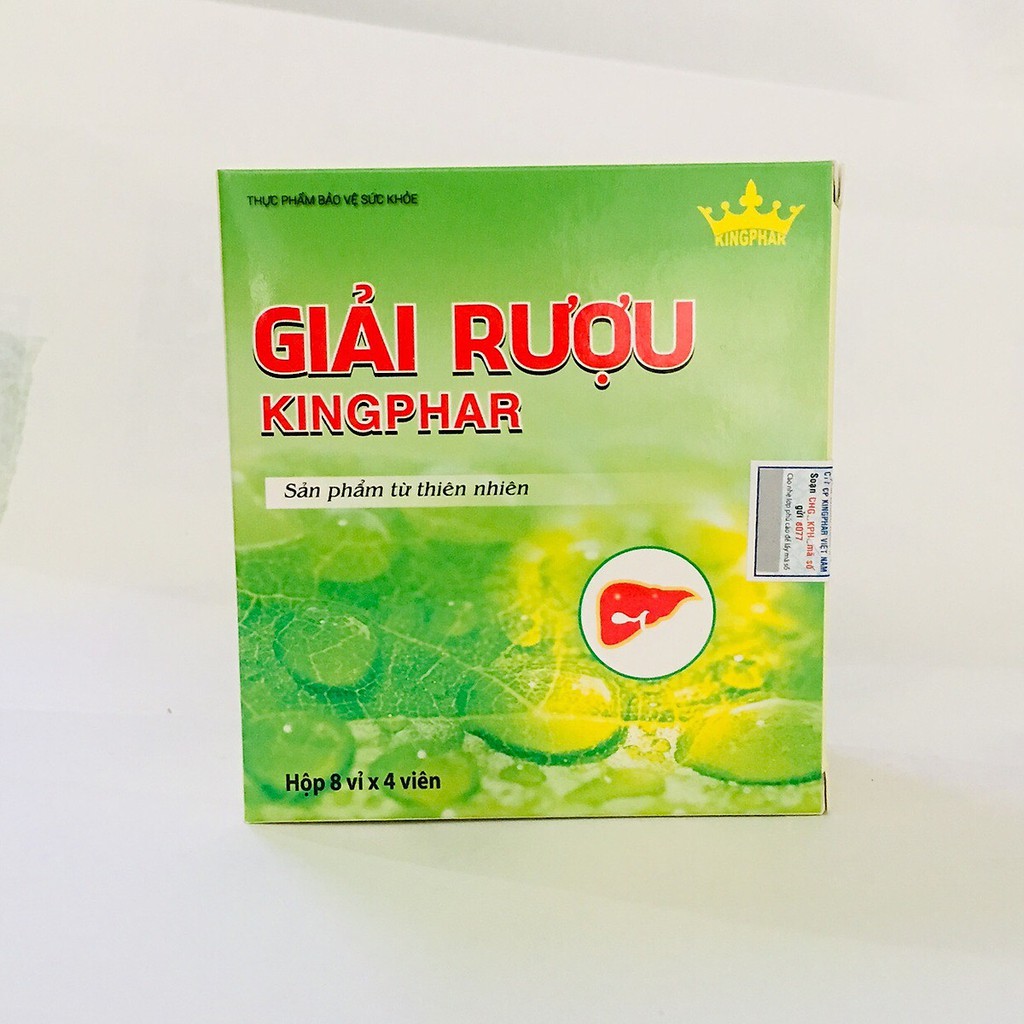GIẢI RƯỢU, BỔ GAN KINGPHAR – HỖ TRỢ GIẢI ĐỘC GAN (HỘP 32 VIÊN)