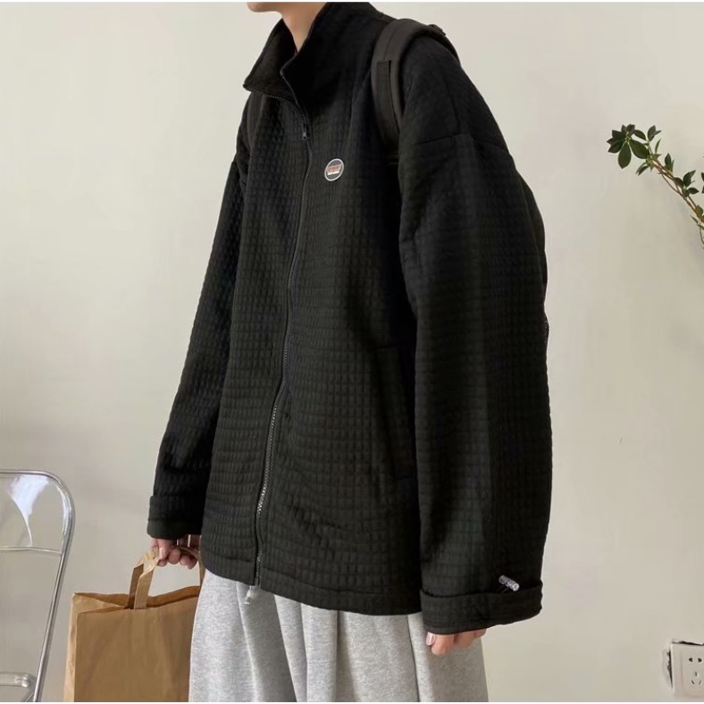 Áo Khoác Màu Trơn Tay Dài Dáng Rộng áo khoác nỉ Đơn Giản áo khoác nữ form rộng Phong Cách Hàn Quốc áo khoác Nam Nữ