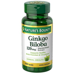 Viên bổ não Nature’s Bounty Ginkgo Biloba 120mg 100v 60mg 200v