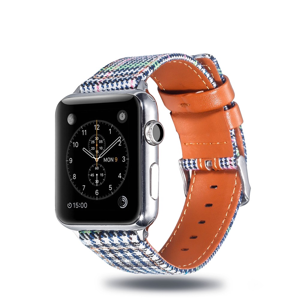 Dây đeo bằng da thời trang cho đồng hồ thông minh Apple Watch 38mm / 42mm 3 / 2 / 1