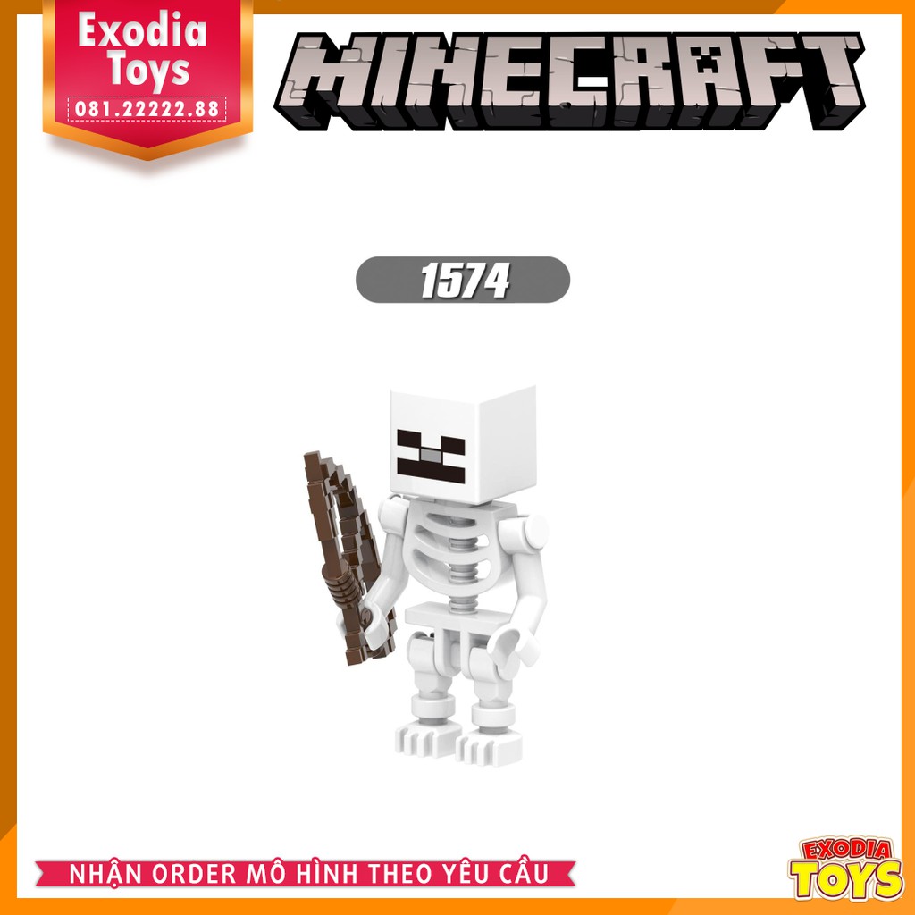 Xếp hình Minifigure nhân vật trò chơi Minecraft - Đồ Chơi Lắp Ghép Sáng Tạo - X0295