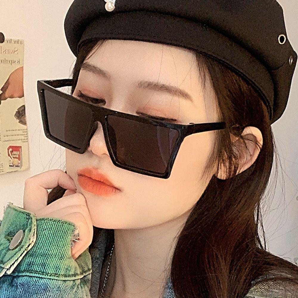 Kính Mát Gọng Vuông Lớn Chống Lóa Thời Trang Hàn Quốc Cho Nữ