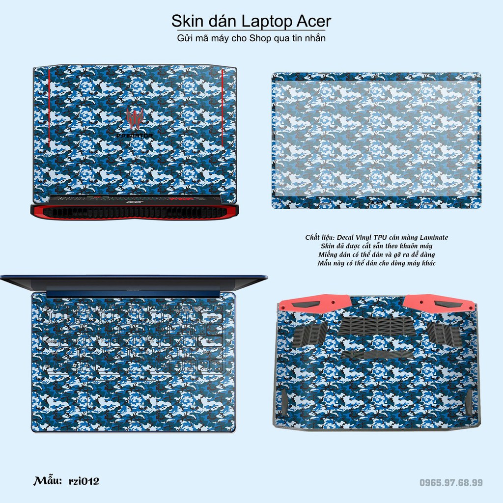 Skin dán Laptop Acer in hình rằn ri _nhiều mẫu 5 (inbox mã máy cho Shop)