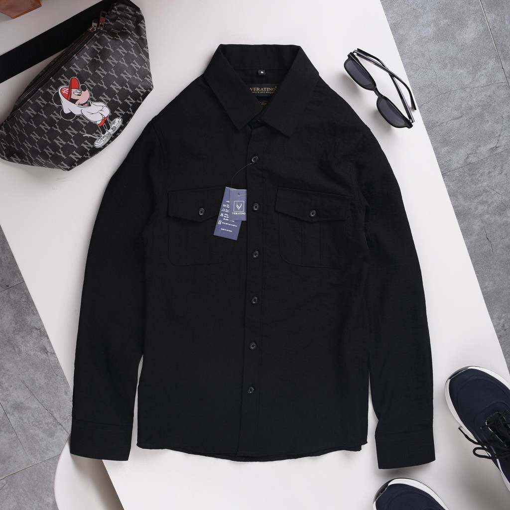 Áo sơ mi denim vải đũi dài tay cao cấp thoáng mát ôm người kiểu dáng Hàn Quốc trẻ trung | BigBuy360 - bigbuy360.vn