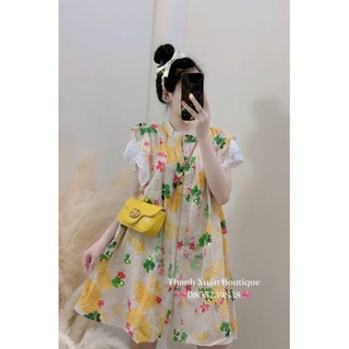 Đầm suông hoa vàng