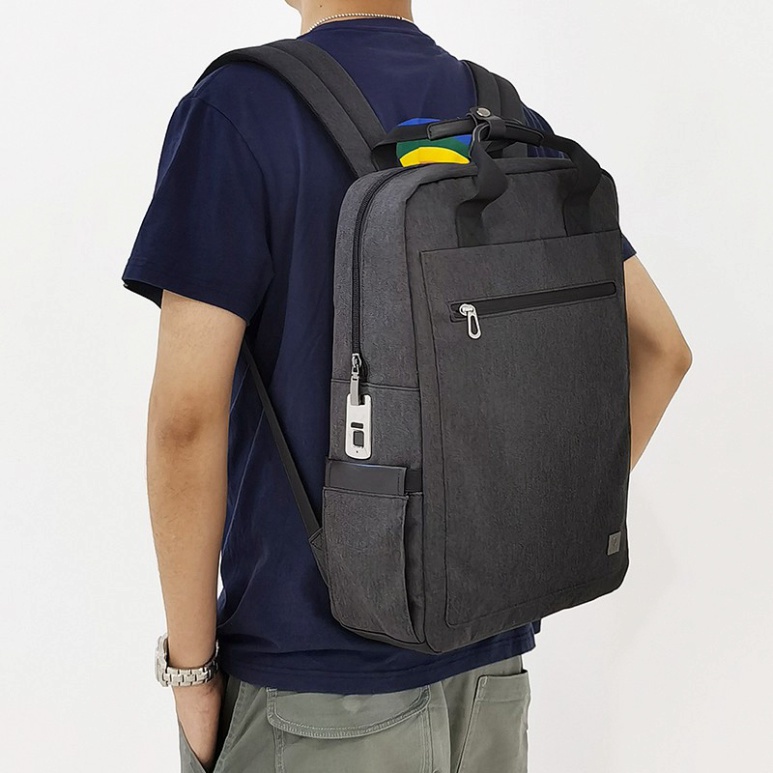 Balo Cao Cấp Và Thời Trang Cho Laptop/ Macbook WiWU Pioneer Fingerprinter Backpack Khoá Vân Tay Màu Đen