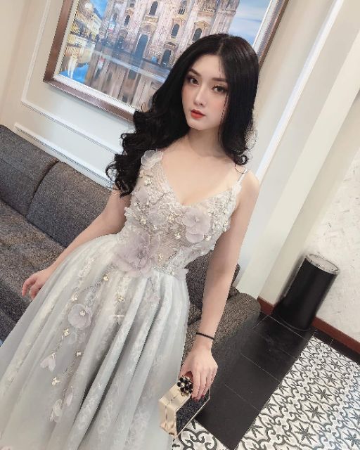 Váy 2 dây xòe công chúa _ hàng thiết kế