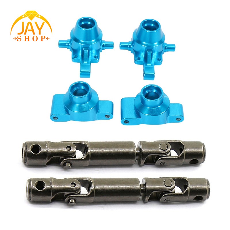 [Hot Sale]1set Front Rear Knuckle Arm Steering Cup for 1/10 Tamiya TT-01 TT01 & 2PCS Metal Driving Shaft for WPL 1/16 B14 B14K B16