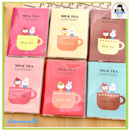 Sổ tay mini MILK TEA độc đáo - Số tay học sinh 69 tờ, sổ tay ghi nhớ