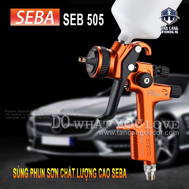 [Mã LIFEXANH03 giảm 10% đơn 500K] Súng Phun Sơn Seba Plus SEB505 1.3 mm RP 600 cc