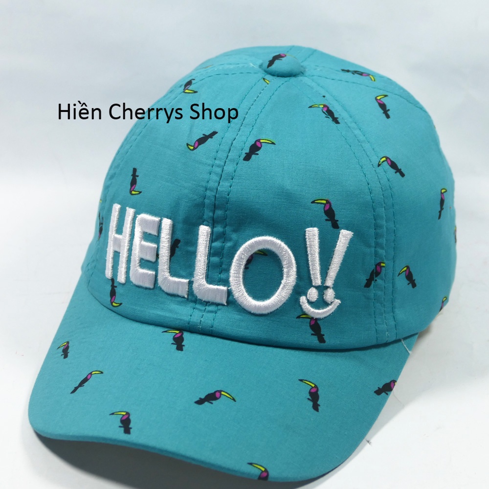 [ Hình thật ] Nón kết Hello cho trẻ em từ 4-7 tuổi chất liểu vải cotton cao cấp tạo cảm giác êm ái cho bé