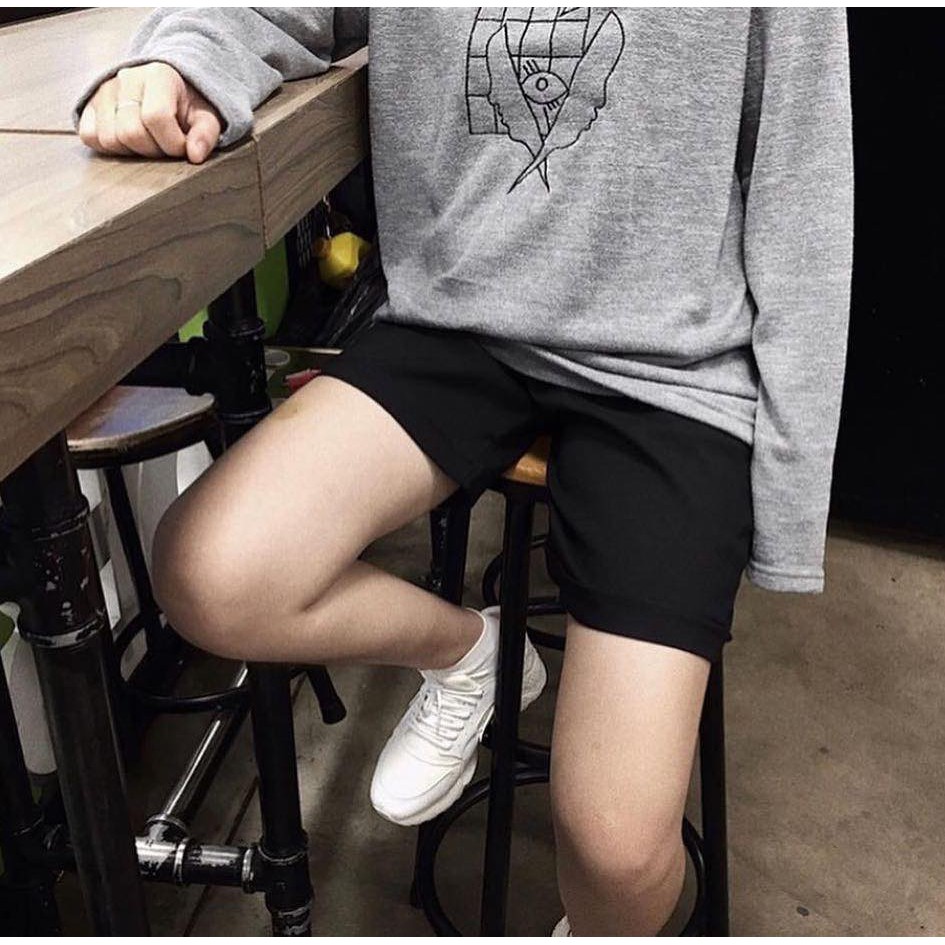 Quần SHORT KAKI/THUN ĐEN Nam Nữ Unisex