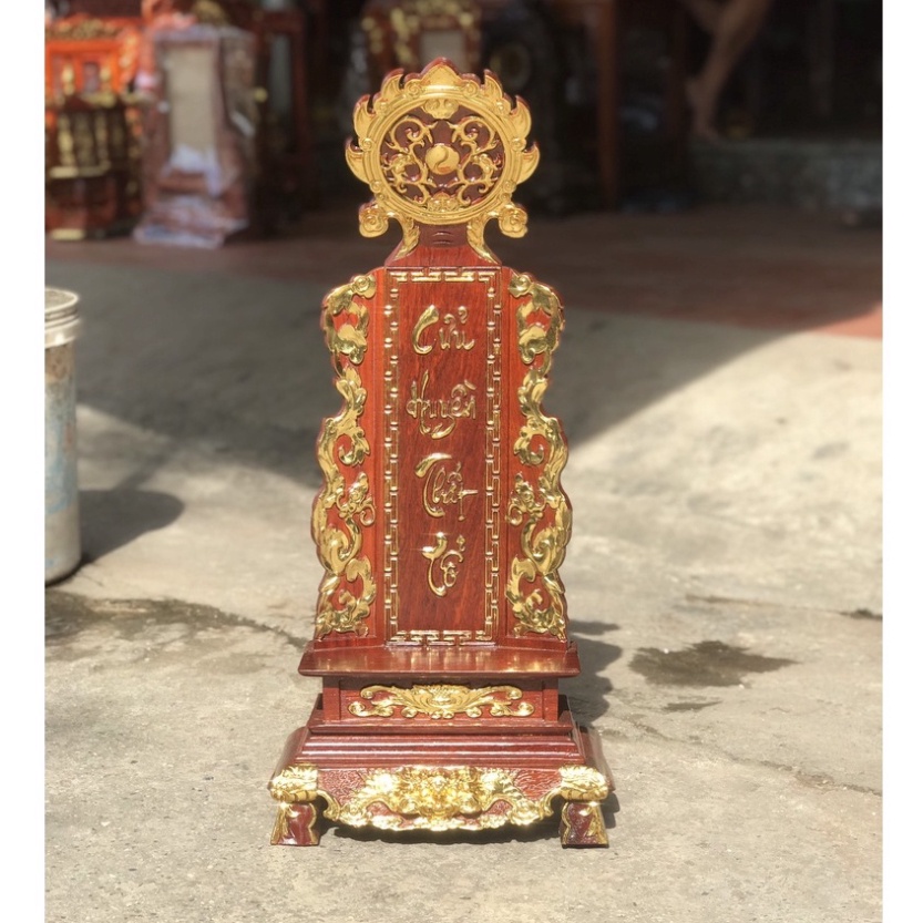 Bài vị thờ gỗ hương,Bài vị đục chữ cửu huyền thất tổ