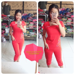 Sét đồ bộ lửng mặc nhà giảm giá 30% giá cũ 190k giảm còn 130k 