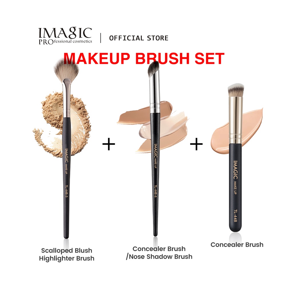 Set 3 Cọ Trang Điểm Imagic Chuyên Dụng Chất Lượng Cao