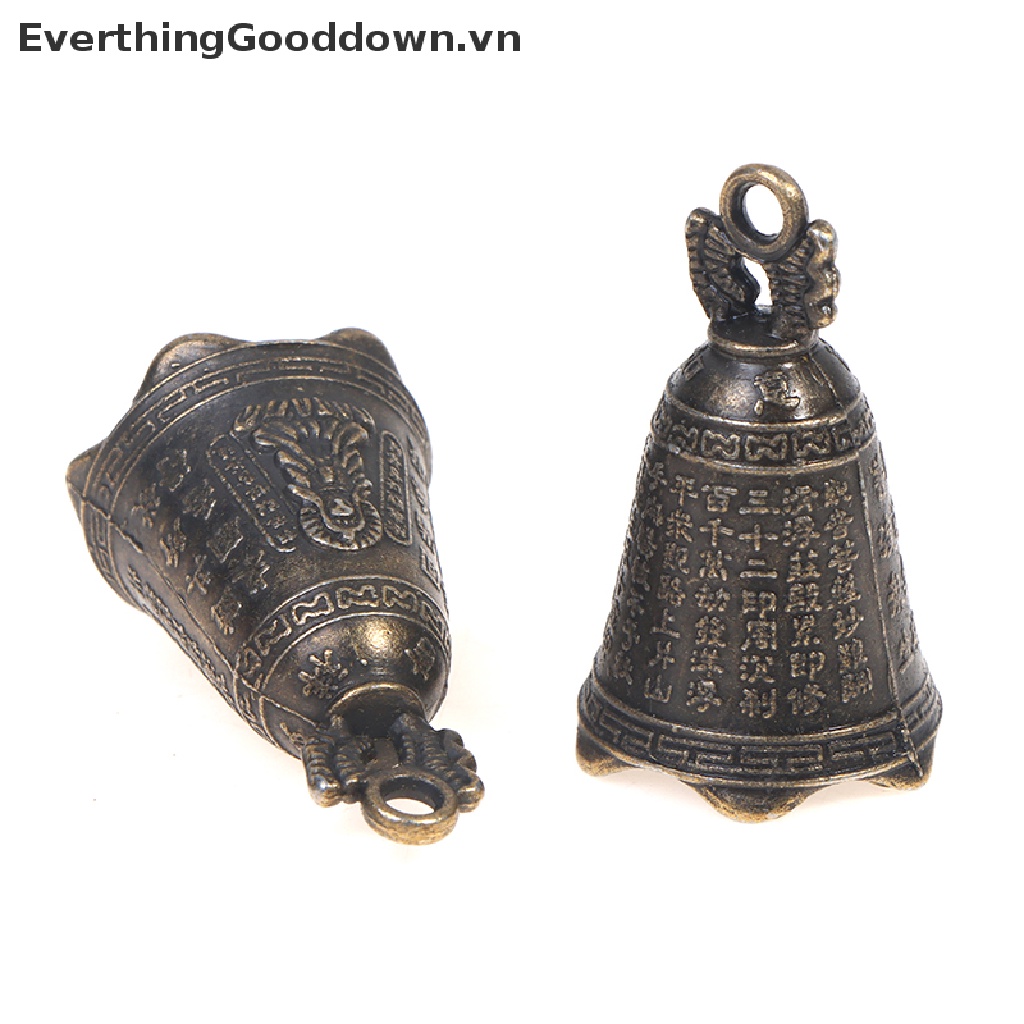 Everthinggooddown Set 2 Chuông Đồng mini Cổ Điển Trung Quốc Cầu Nguyện Quan Âm
