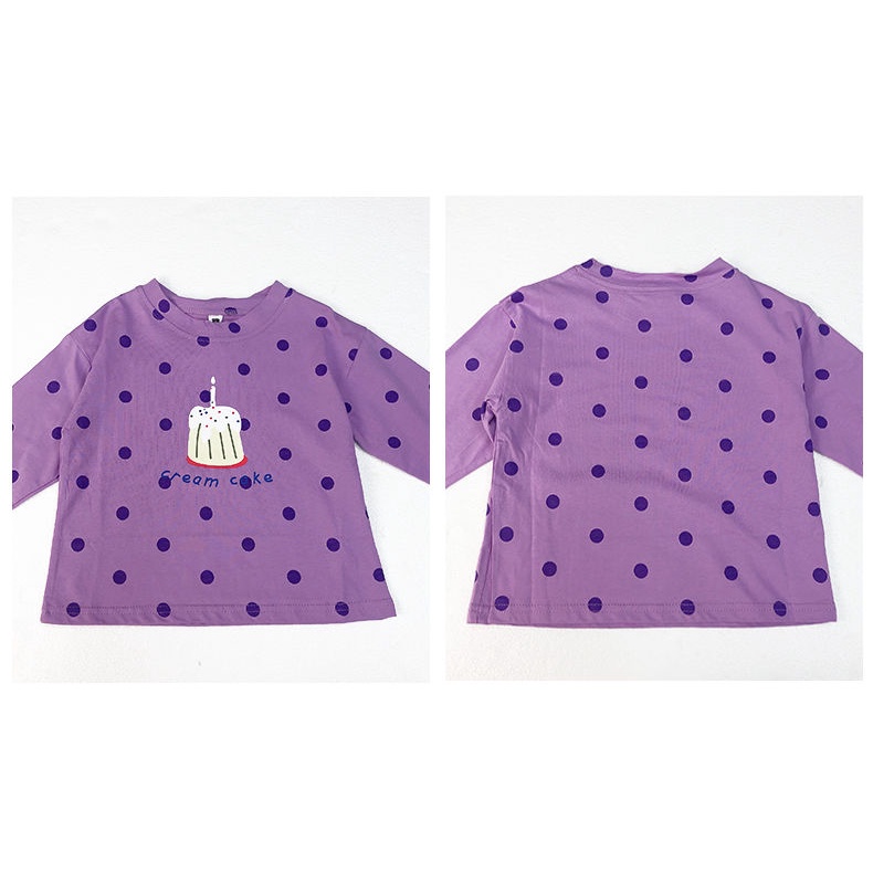 Áo Thun Cotton Tay Dài Cổ Tròn In Họa Tiết Hoạt Hình Phong Cách Hàn Quốc Thời Trang Mùa Xuân 2021 Cho Bé Gái
