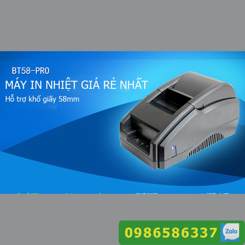 Máy in nhiệt BlueRay BT58-PRO - VÔ ĐỊCH TRONG TẦM GIÁ - in hóa đơn nhiệt K58 mm